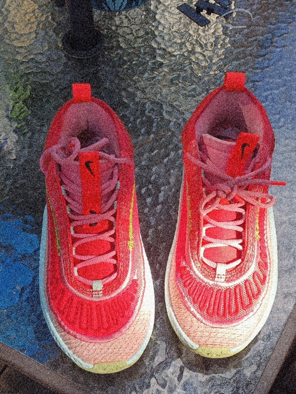 Nike Kids Red and Pink Mesh Sneakers